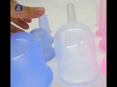 পুনরায় ব্যবহারযোগ্য 6.8*53/6*1.5cm সিলিকন ভ্যাকুয়াম অ্যান্টি সেলুলাইট কাপিং সেট