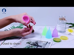 মাসিক নরম পিরিয়ড কাপ ক্র্যাম্পিং 12 ঘন্টা লিক সুরক্ষা হ্রাস করে